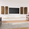 TV Cabinets 4 pcs Brown Oak 30.5x30x90 cm Engineered Wood Colour brown oak Quantity in Package 4 Height 90 cm 