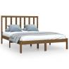 Honey Brown Solid Wood Bed Frame 120x190 cm - HipoMarket