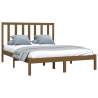 Honey Brown Solid Wood Bed Frame 120x190 cm - HipoMarket