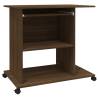 Stylish Brown Oak Computer Desk - 80x50x75 cm