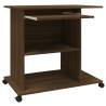 Stylish Brown Oak Computer Desk - 80x50x75 cm