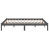 Grey Solid Wood Bed Frame 180x200 cm Super King Size | HipoMarket