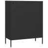 Stylish Black Chest of Drawers - 80x35x101.5 cm Steel