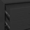 Stylish Black Chest of Drawers - 80x35x101.5 cm Steel