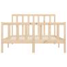 Solid Wood Bed Frame 120x200 cm - Timeless Design | Hipo Market