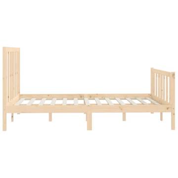 Solid Wood Bed Frame 120x200 cm - Timeless Design | Hipo Market