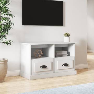 Stylish White TV Cabinet - 80x35x50 cm | Hipomarket UK