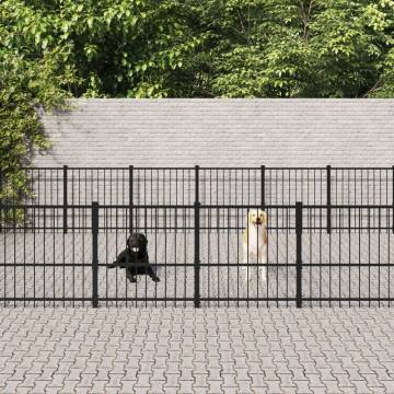 Outdoor Dog Kennel Steel 37.64 m² - Safe & Durable