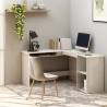 L-Shaped Corner Desk High Gloss White 120x140x75 cm Engineered Wood Colour high gloss white 