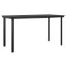 Garden Dining Table Black 140x70x74 cm - Stylish & Durable