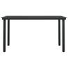 Garden Dining Table Black 140x70x74 cm - Stylish & Durable