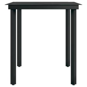 Garden Dining Table Black 140x70x74 cm - Stylish & Durable