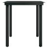 Garden Dining Table Black 140x70x74 cm - Stylish & Durable