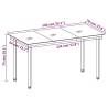 Garden Dining Table Black 140x70x74 cm - Stylish & Durable