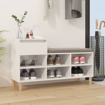 Shoe Cabinet High Gloss White - Stylish Storage Solution