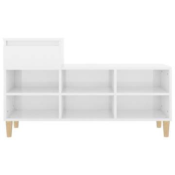 Shoe Cabinet High Gloss White - Stylish Storage Solution