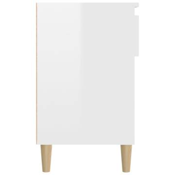 Shoe Cabinet High Gloss White - Stylish Storage Solution