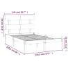 Solid Wood Bed Frame 140x200 cm - Durable & Stylish