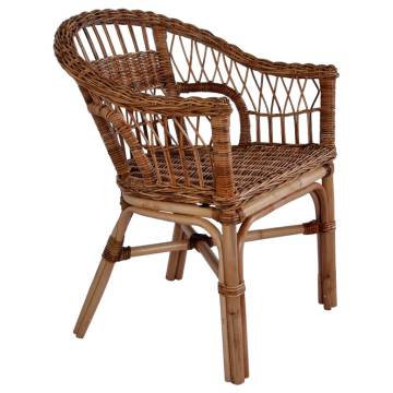 4 pcs Natural Rattan Outdoor Chairs - Stylish & Durable