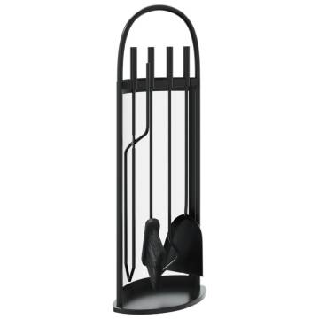 Sturdy 5 Piece Fireplace Tool Set - Durable Steel | HipoMarket