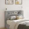 Headboard Cabinet with LED Concrete Grey 140x16.5x103.5 cm Colour concrete grey Size 140 x 16.5 x 103.5 cm Quantity in Package 1 