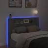 Stylish LED Headboard Cabinet - Concrete Grey 140x16.5 cm