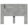 Stylish LED Headboard Cabinet - Concrete Grey 140x16.5 cm