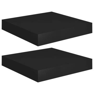 Floating Wall Shelves 2 pcs Black | Stylish Home Décor