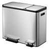 EKO Pedal Bin EcoCasa 30+15 L Matte Silver - Stylish Waste Solution