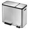 EKO Pedal Bin EcoCasa 30+15 L Matte Silver - Stylish Waste Solution