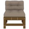 Middle Sofa with Cushions - Honey Brown Solid Wood Pine