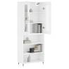 Stylish Highboard White 69.5x34x180 cm - Durable Design