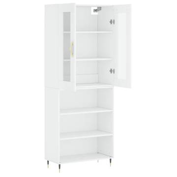 Stylish Highboard White 69.5x34x180 cm - Durable Design