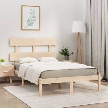 Solid Wood King Size Bed Frame 150x200 cm | HipoMarket