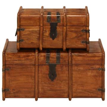 Treasure Chest Set - Solid Acacia Wood Honey Finish | Hipo Market