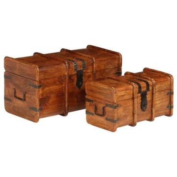 Treasure Chest Set - Solid Acacia Wood Honey Finish | Hipo Market