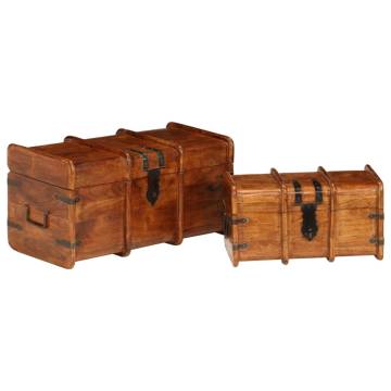 Treasure Chest Set - Solid Acacia Wood Honey Finish | Hipo Market