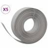 Garden Edgings 5 pcs Grey 10m 15cm Polyethylene - HipoMarket