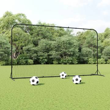 Football Rebounder Net Black 366x90x183 cm HDPE | HipoMarket