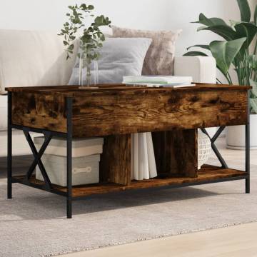 Elegant Smoked Oak Coffee Table - 100x55 cm | HipoMarket