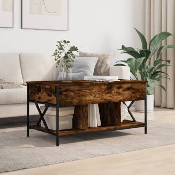 Elegant Smoked Oak Coffee Table - 100x55 cm | HipoMarket