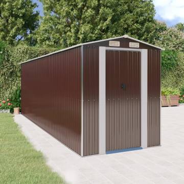 Dark Brown Garden Shed | Durable Galvanised Steel Storage