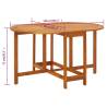 Stylish Acacia Wood Garden Table 130x90 cm | Hipo Market