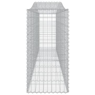 Arched Gabion Baskets 15 pcs - Durable Galvanised Iron