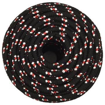 Boat Rope Black 14mm 25m Polypropylene - Durable & Versatile