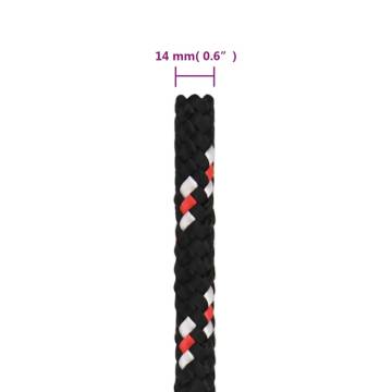 Boat Rope Black 14mm 25m Polypropylene - Durable & Versatile