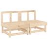 Middle Sofas with Cushions - Solid Pine Wood (2 pcs)