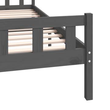 Grey Solid Wood Bed Frame 180x200 cm | Super King Size