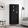 Highboard Black 69.5x34x180 cm Engineered Wood Colour black Quantity in Package 1 Model 2 wood doors 