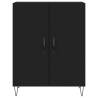 Highboard Black 69.5x34x180 cm | Stylish Storage Solution